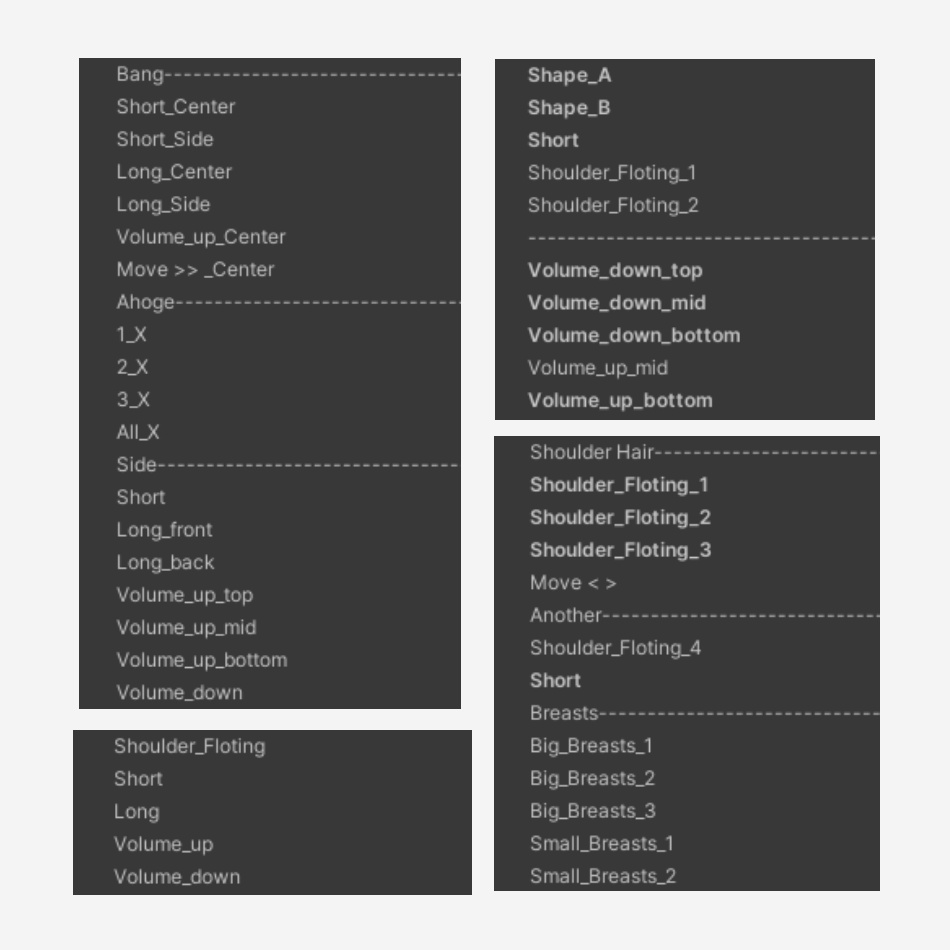 【9 avatars】【VRC Hair】♥ Muffin_Hair ♥