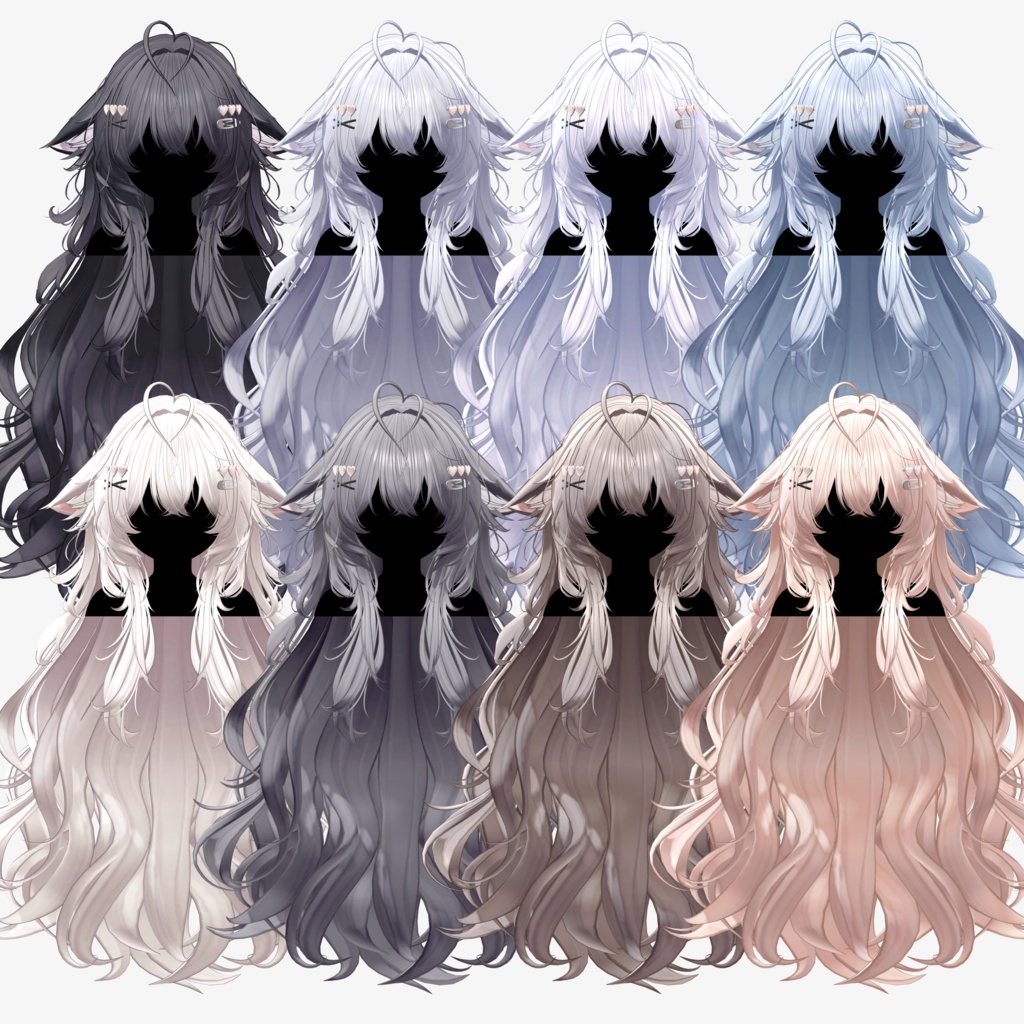 【8 avatars】【VRC Hair】♥ Dahlia_Hair ♥