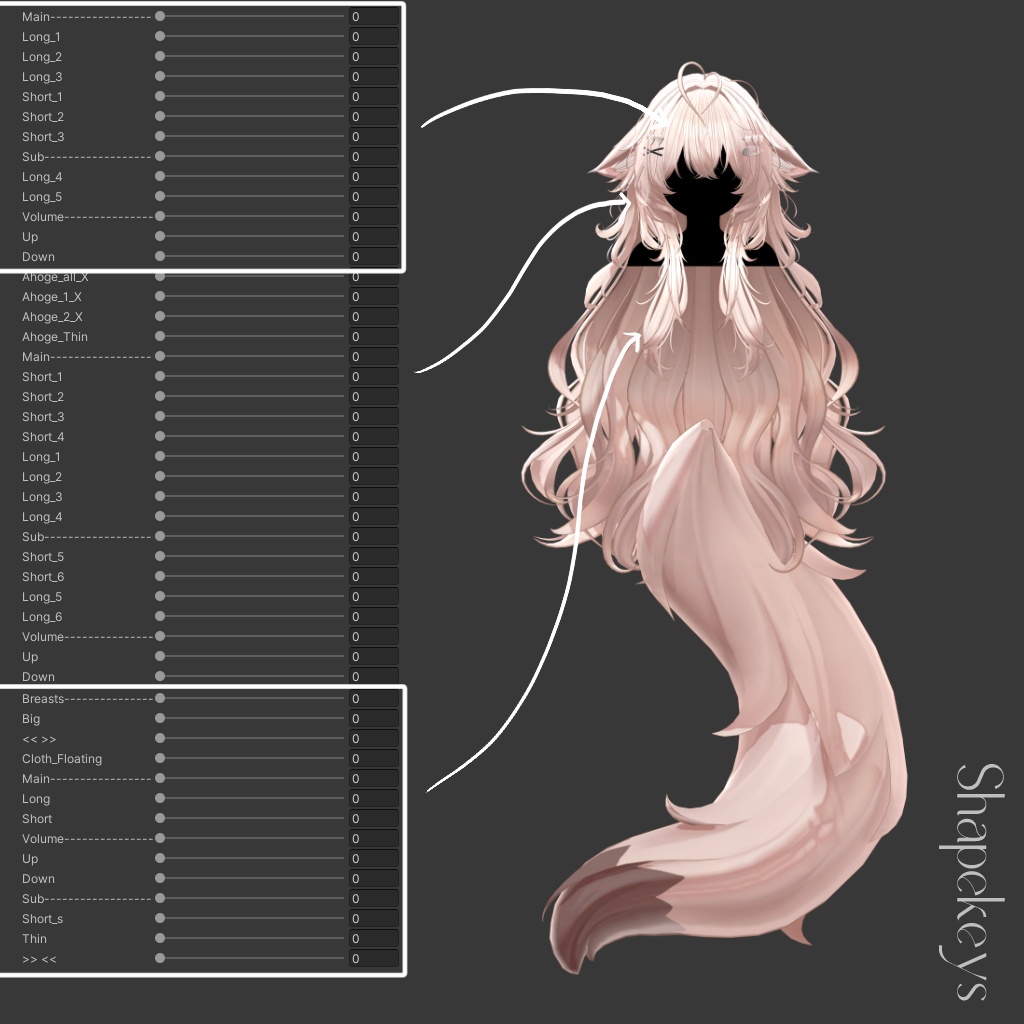 【8 avatars】【VRC Hair】♥ Dahlia_Hair ♥