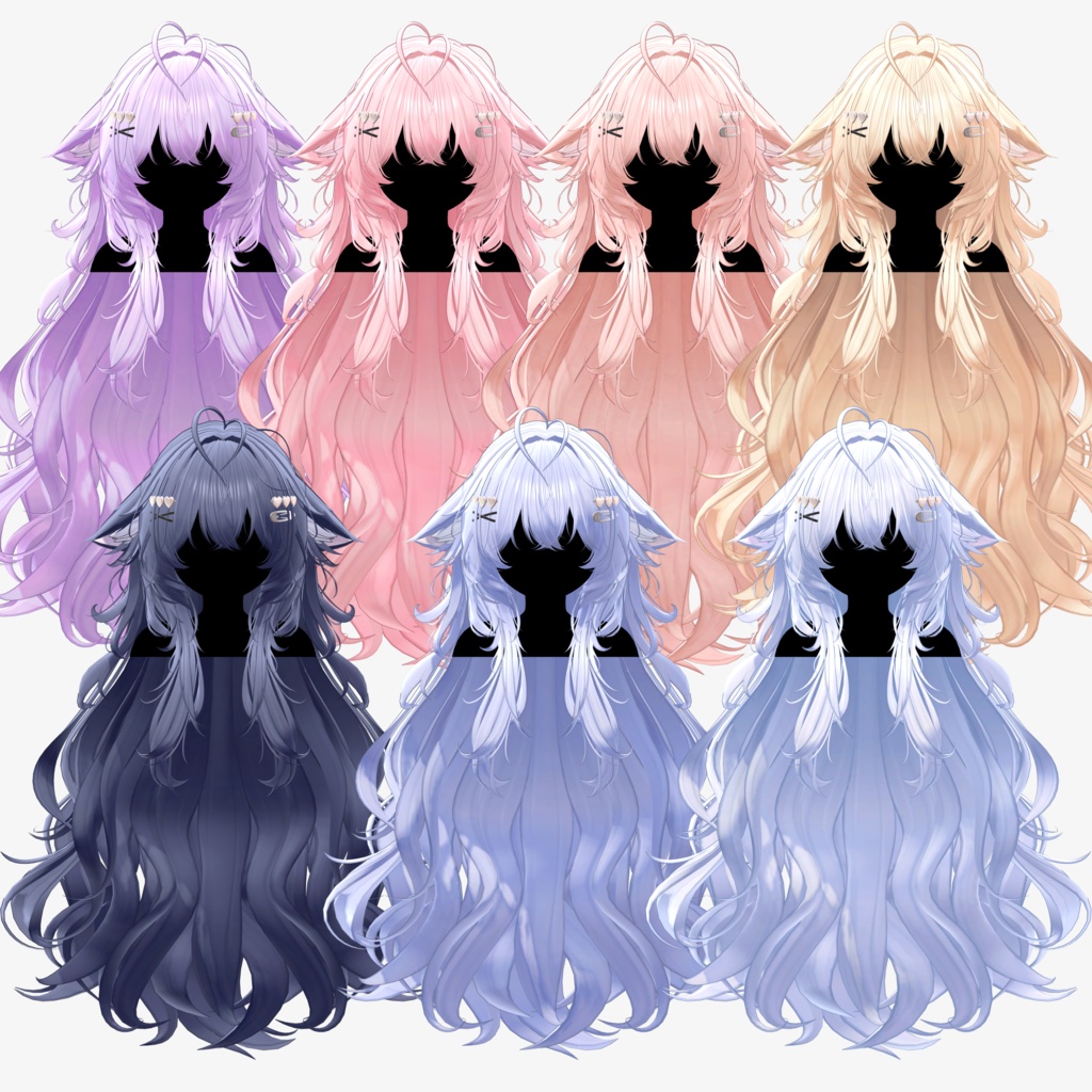 【8 avatars】【VRC Hair】♥ Dahlia_Hair ♥