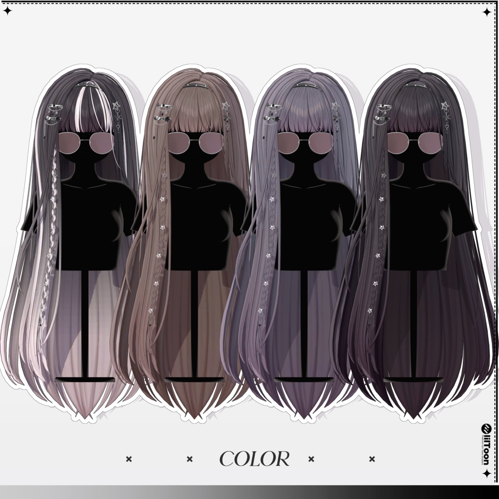 【10 avatars】【VRC Hair】♥ Iris_Hair ♥