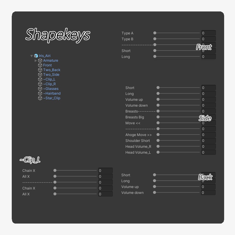 【10 avatars】【VRC Hair】♥ Iris_Hair ♥