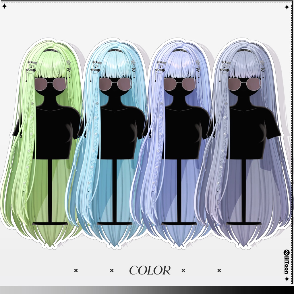 【10 avatars】【VRC Hair】♥ Iris_Hair ♥