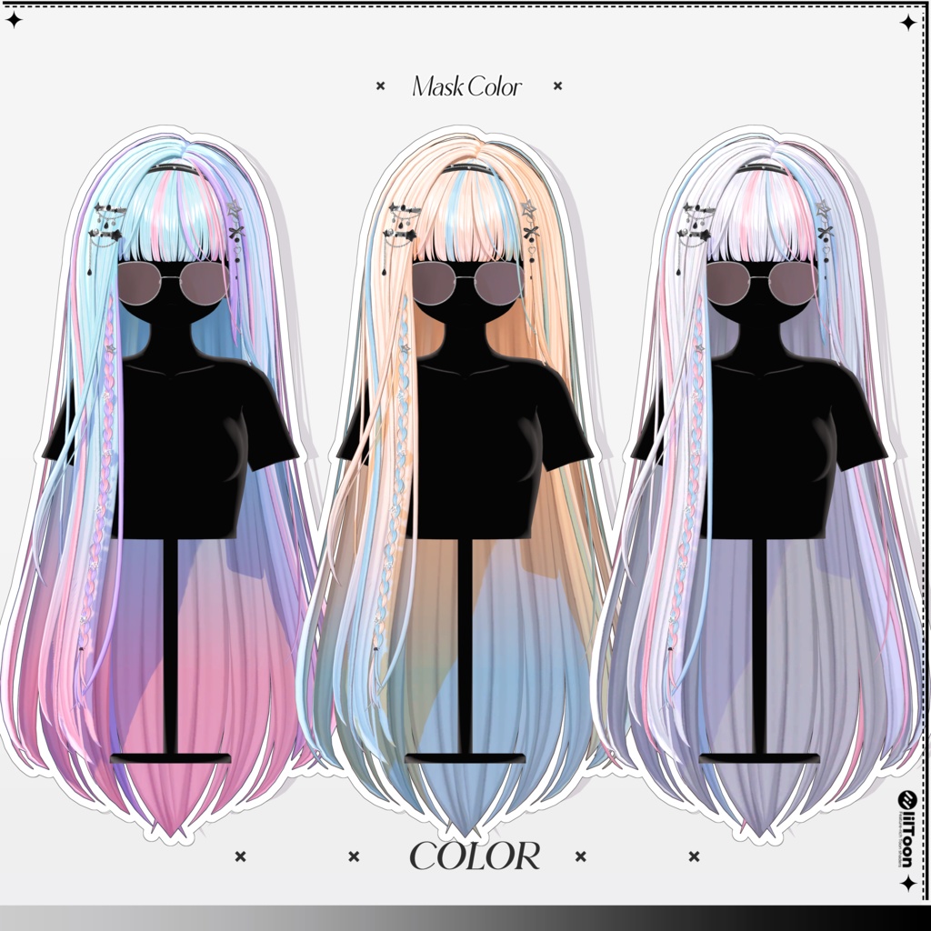 【10 avatars】【VRC Hair】♥ Iris_Hair ♥