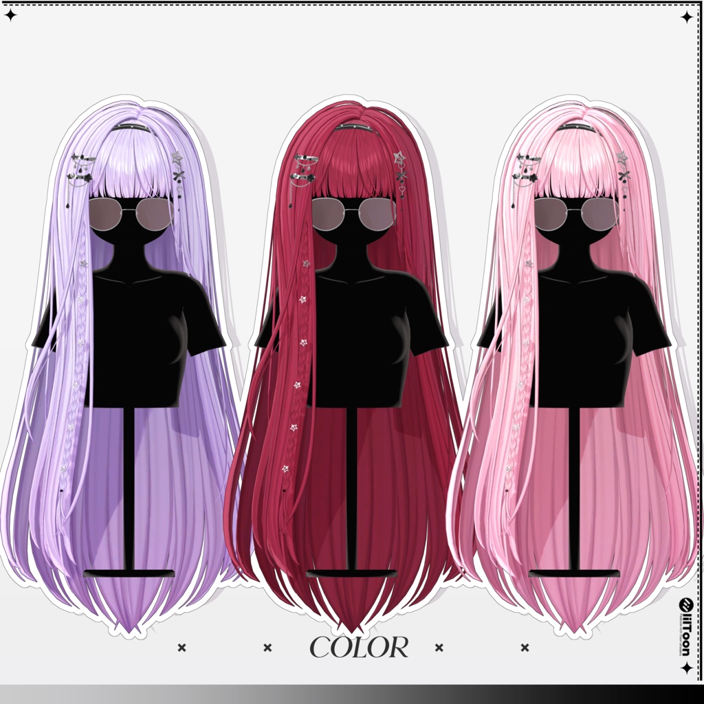 【10 avatars】【VRC Hair】♥ Iris_Hair ♥
