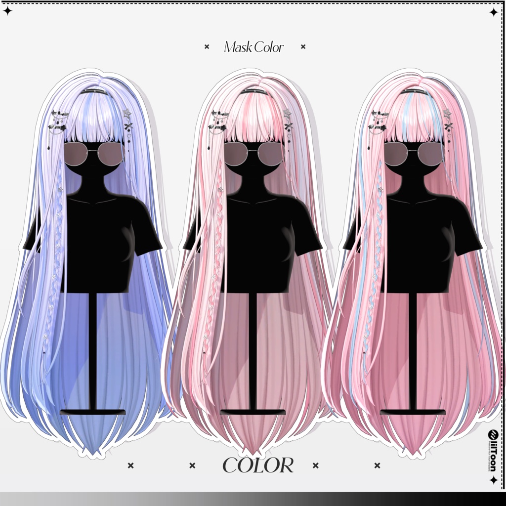 【10 avatars】【VRC Hair】♥ Iris_Hair ♥