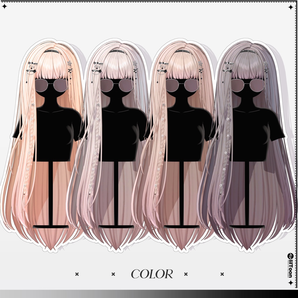 【10 avatars】【VRC Hair】♥ Iris_Hair ♥