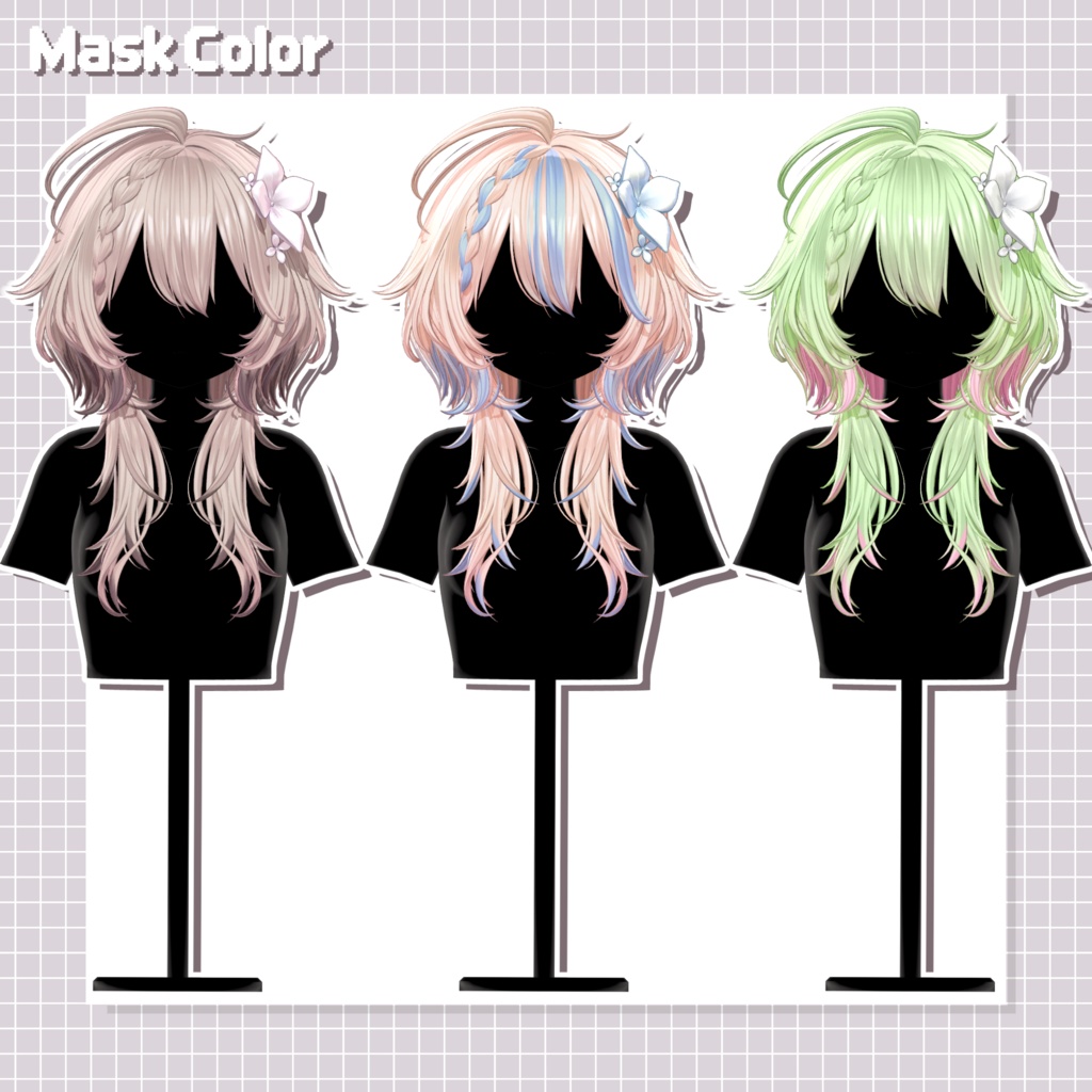 【10 avatars】【VRC Hair】♥ Raina_Hair ♥