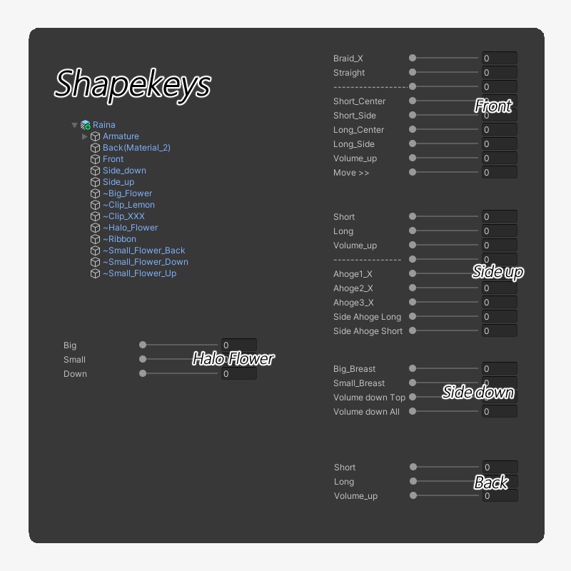 【10 avatars】【VRC Hair】♥ Raina_Hair ♥