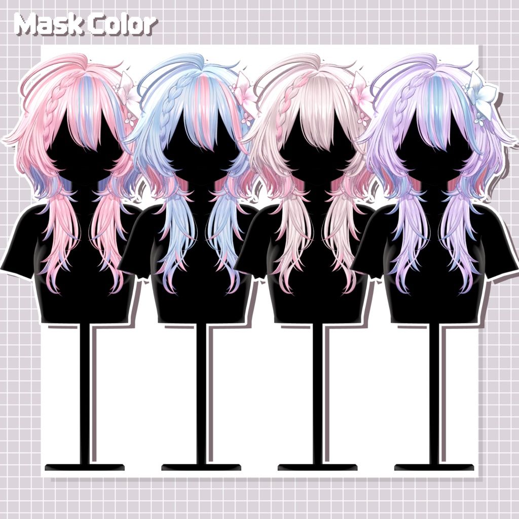 【10 avatars】【VRC Hair】♥ Raina_Hair ♥