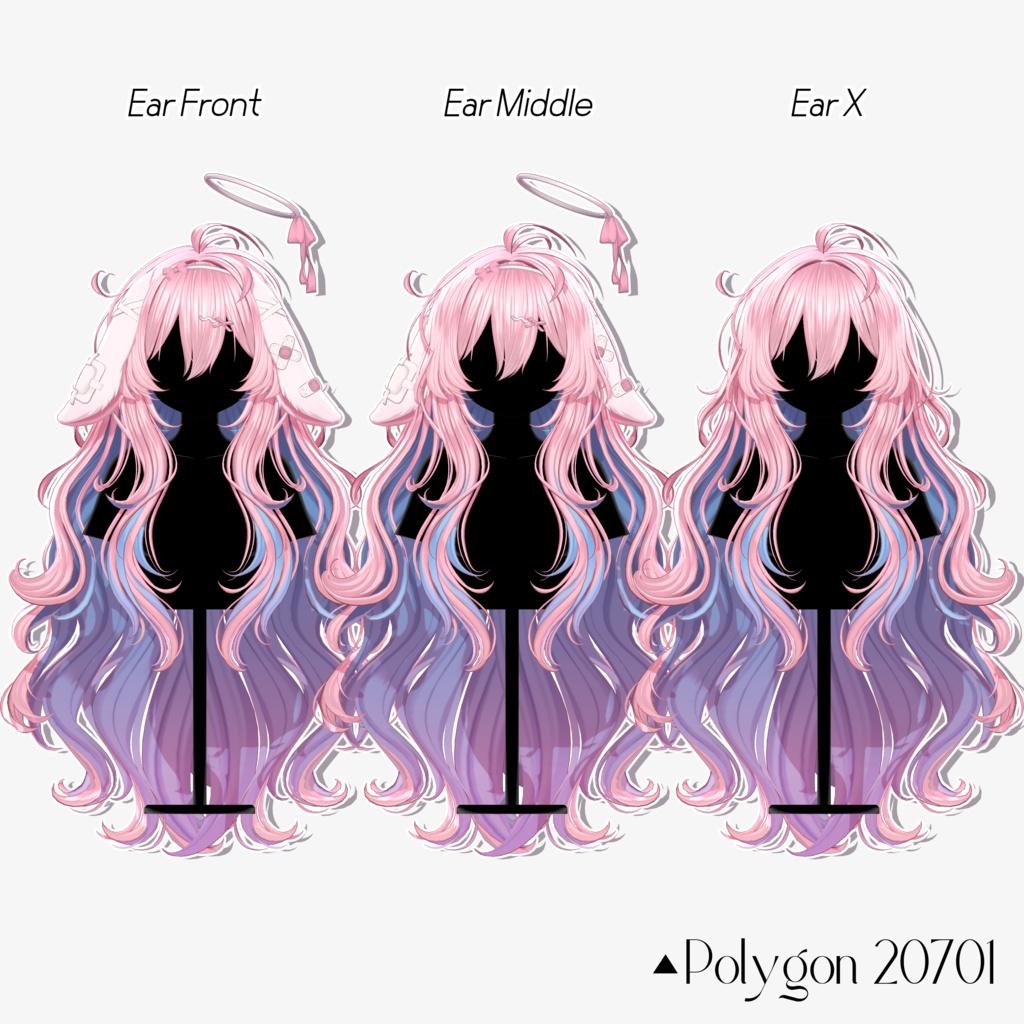 【10 avatars】【VRC Hair】♥ Meloa_Hair ♥