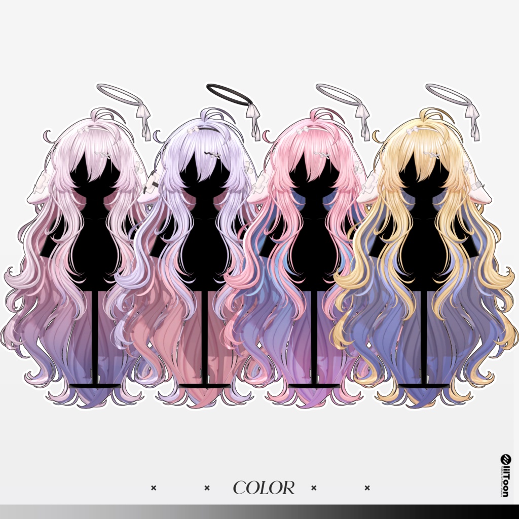 【10 avatars】【VRC Hair】♥ Meloa_Hair ♥