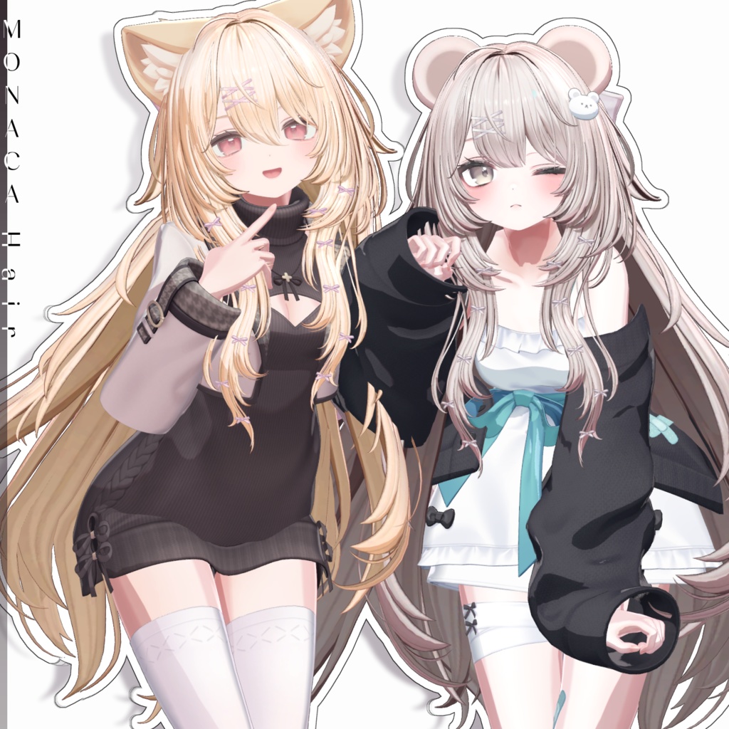 【12 avatars】【VRC Hair】♥ Monaca_Hair ♥