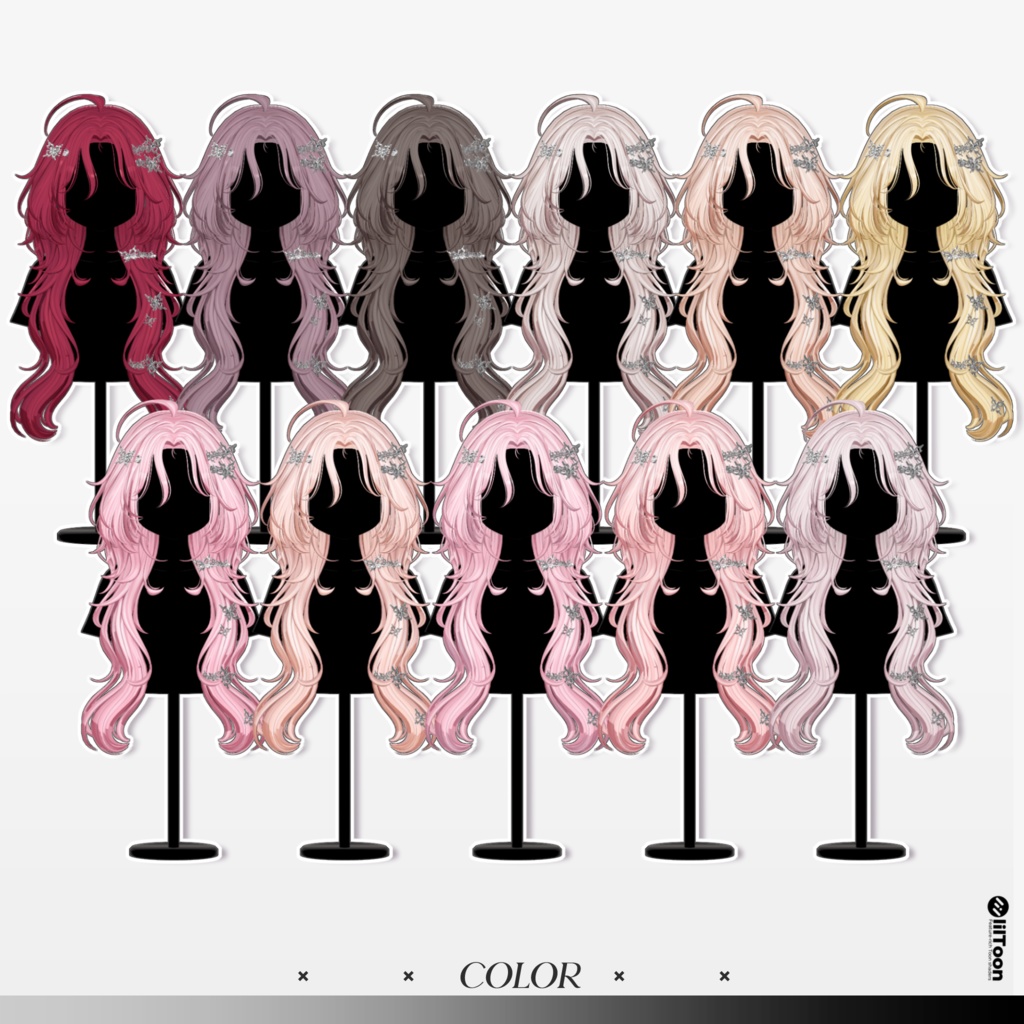 ✨Sale 中✨【14 avatars】【VRC Hair】♥ Papi_Hair ♥