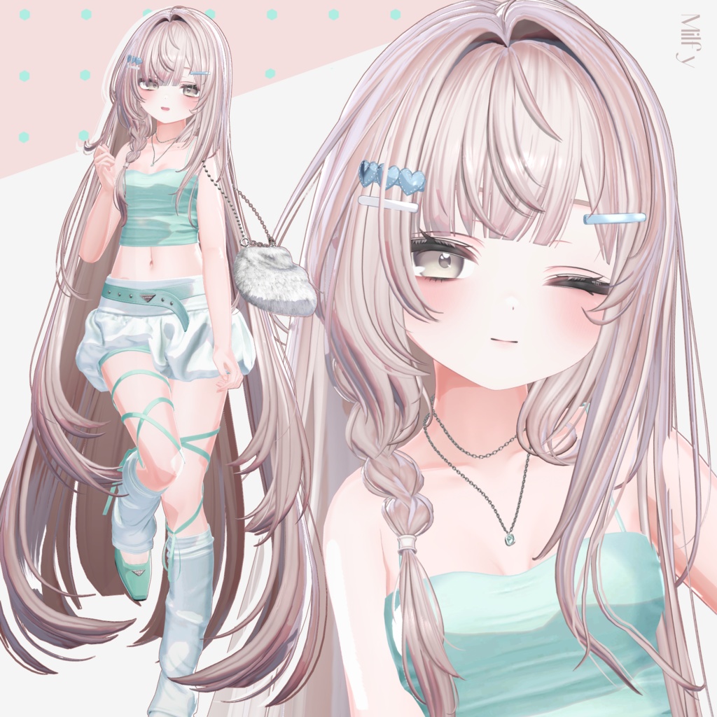 ✨Sale 中✨【9 avatars】【VRC Hair】♥ Lozy Hair ♥