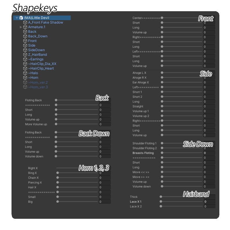 Sale 中😈【12 avatars】【VRC Hair】♥ Little Devil ♥