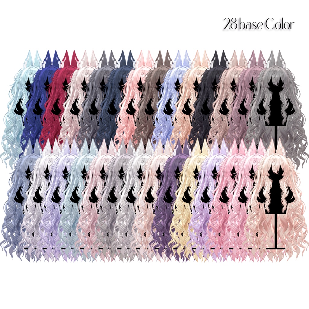 🌸Sale 中🌸【11 avatars】【VRC Hair】♥ Cherish Twin ♥