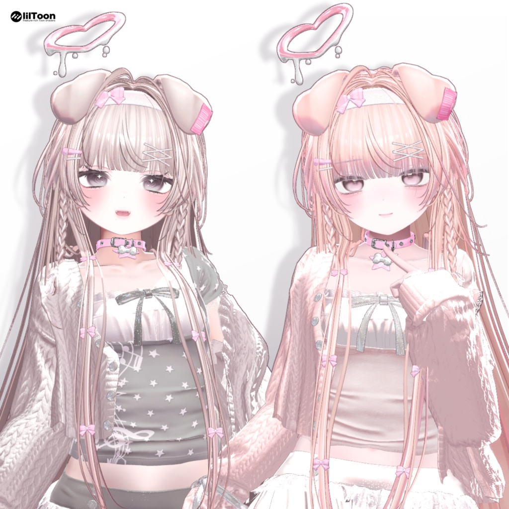 🐶【11 avatars】【VRC Hair】♥ Classic Long ♥