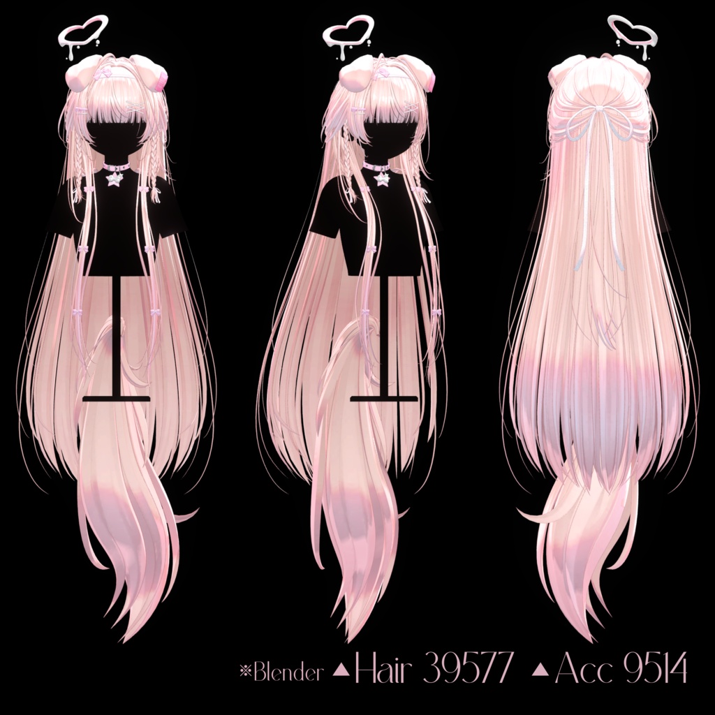 ✨Sale 中✨🐶【11 avatars】【VRC Hair】♥ Classic Long ♥