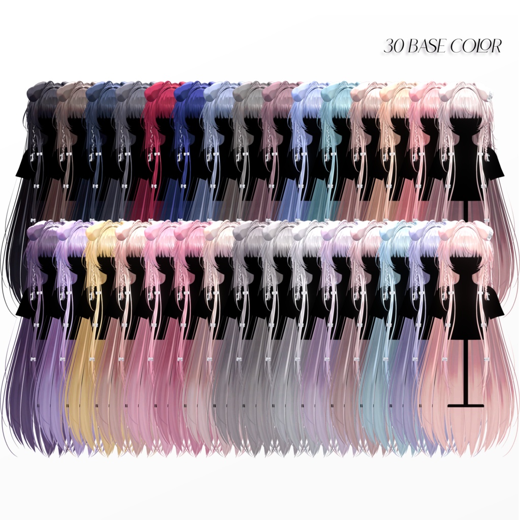 ✨Sale 中✨🐶【11 avatars】【VRC Hair】♥ Classic Long ♥