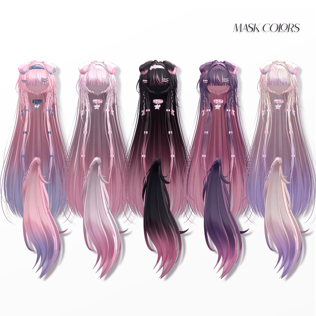 ✨Sale 中✨🐶【11 avatars】【VRC Hair】♥ Classic Long ♥