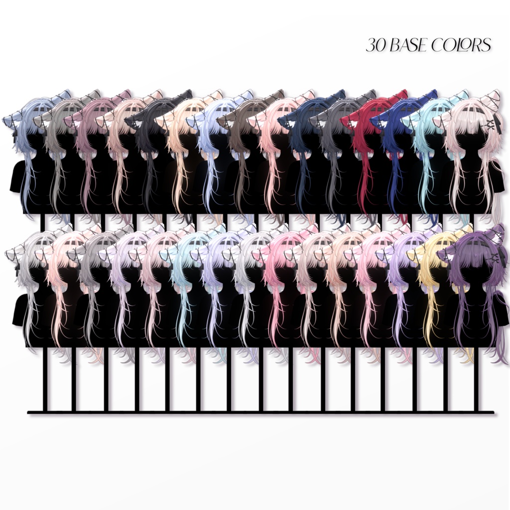 Sale 中😼【11 avatars】【VRC Hair】♥ Sassy Neko ♥
