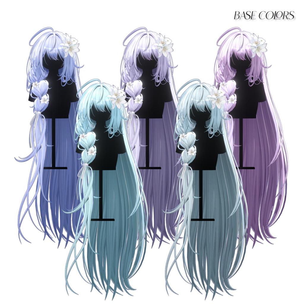 🍃Sale 中🍃【12 avatars】【VRC Hair】♥ Antique Braid ♥