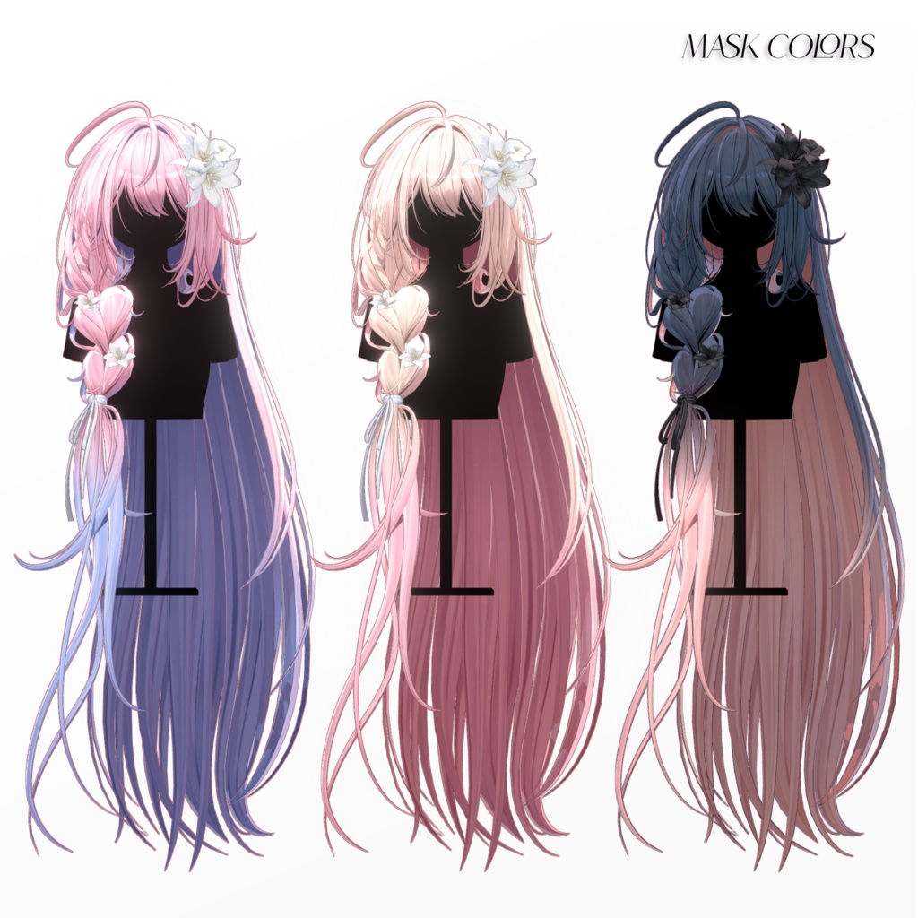 🍃Sale 中🍃【12 avatars】【VRC Hair】♥ Antique Braid ♥