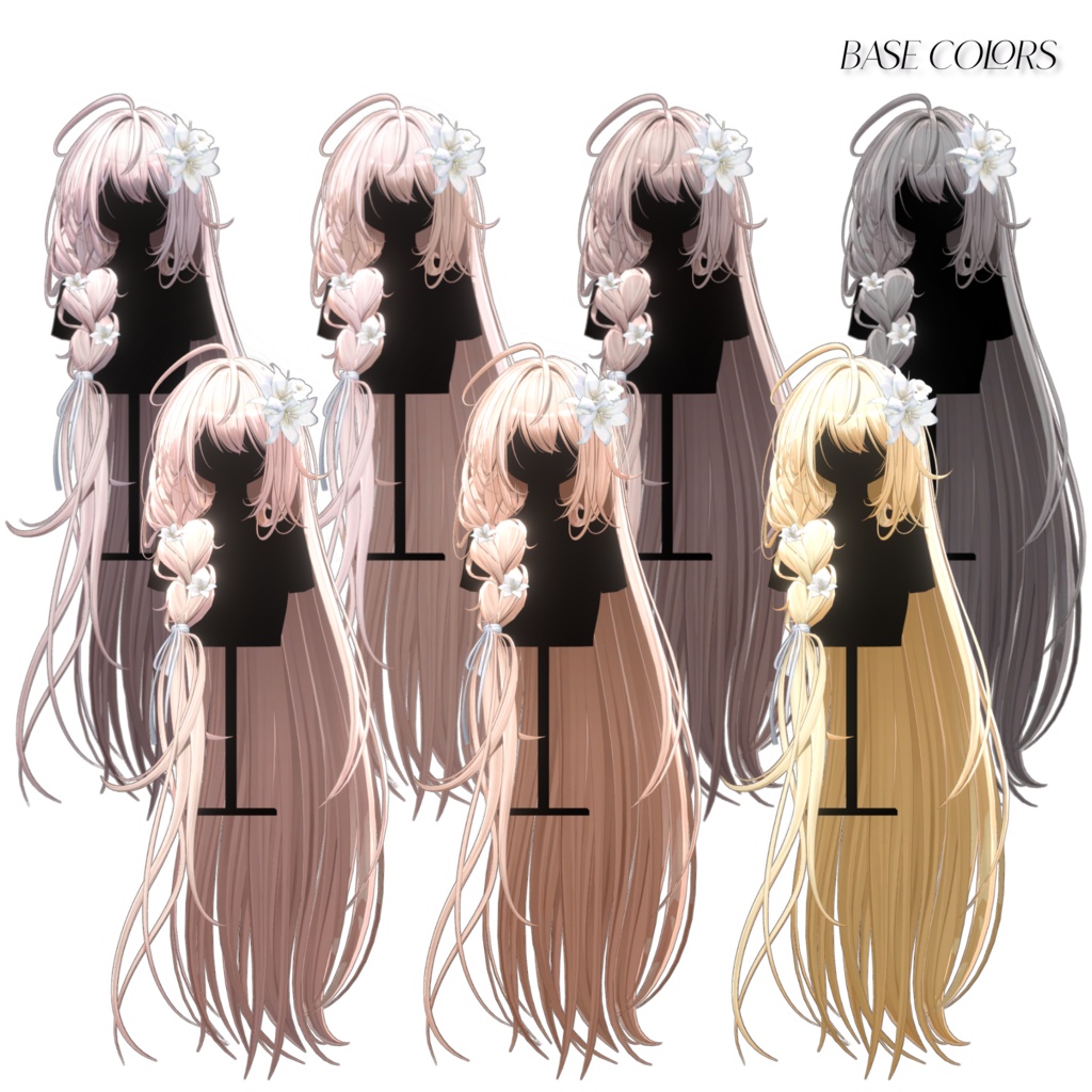 🍃Sale 中🍃【12 avatars】【VRC Hair】♥ Antique Braid ♥