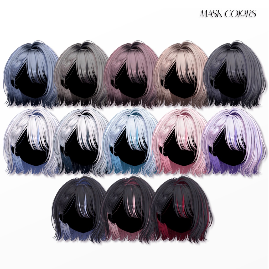 ✨Sale 中✨【11 avatars】【VRC Hair】♥ Sharp Edge ♥