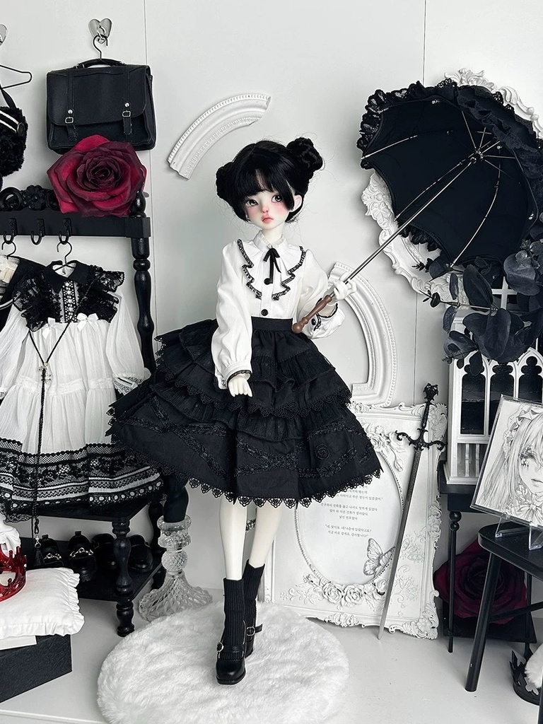 【1/4】モノクロロリータドレスセット