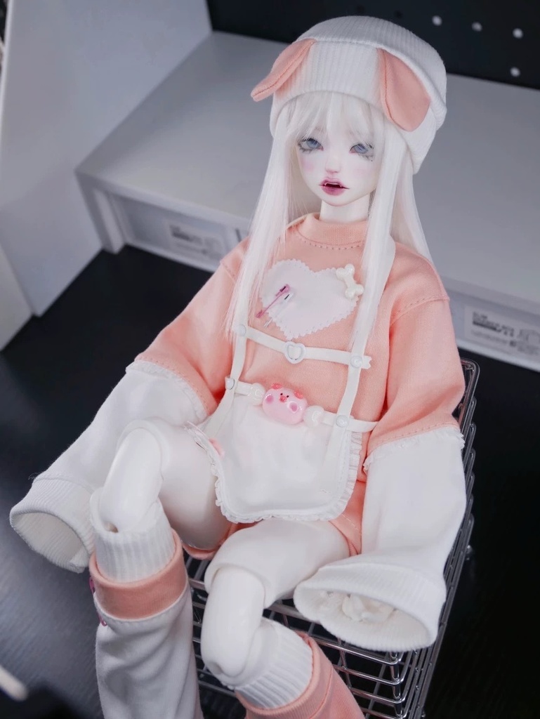 【1/4】ゆるてんしセットアップ(ぴんく)※B品