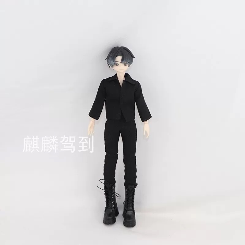 【シチリア】シンプル長袖シャツ(ブラック)