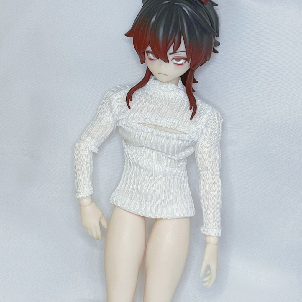 ※B品※【シチリア】胸開き白ニット