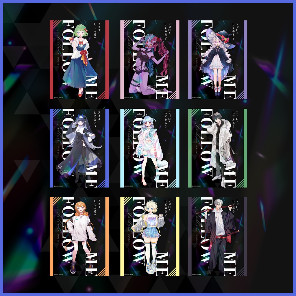 【無料】FOLLOW ME(BLACK)|ももさき素材vol.1