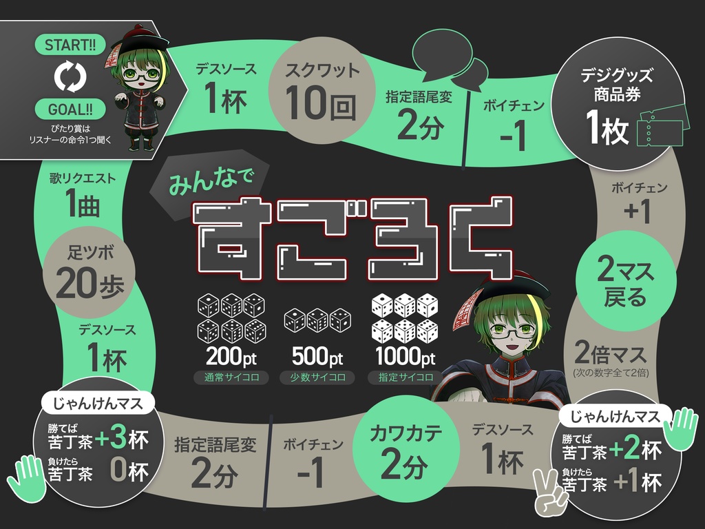 地獄すごろく|ももさき素材vol.12