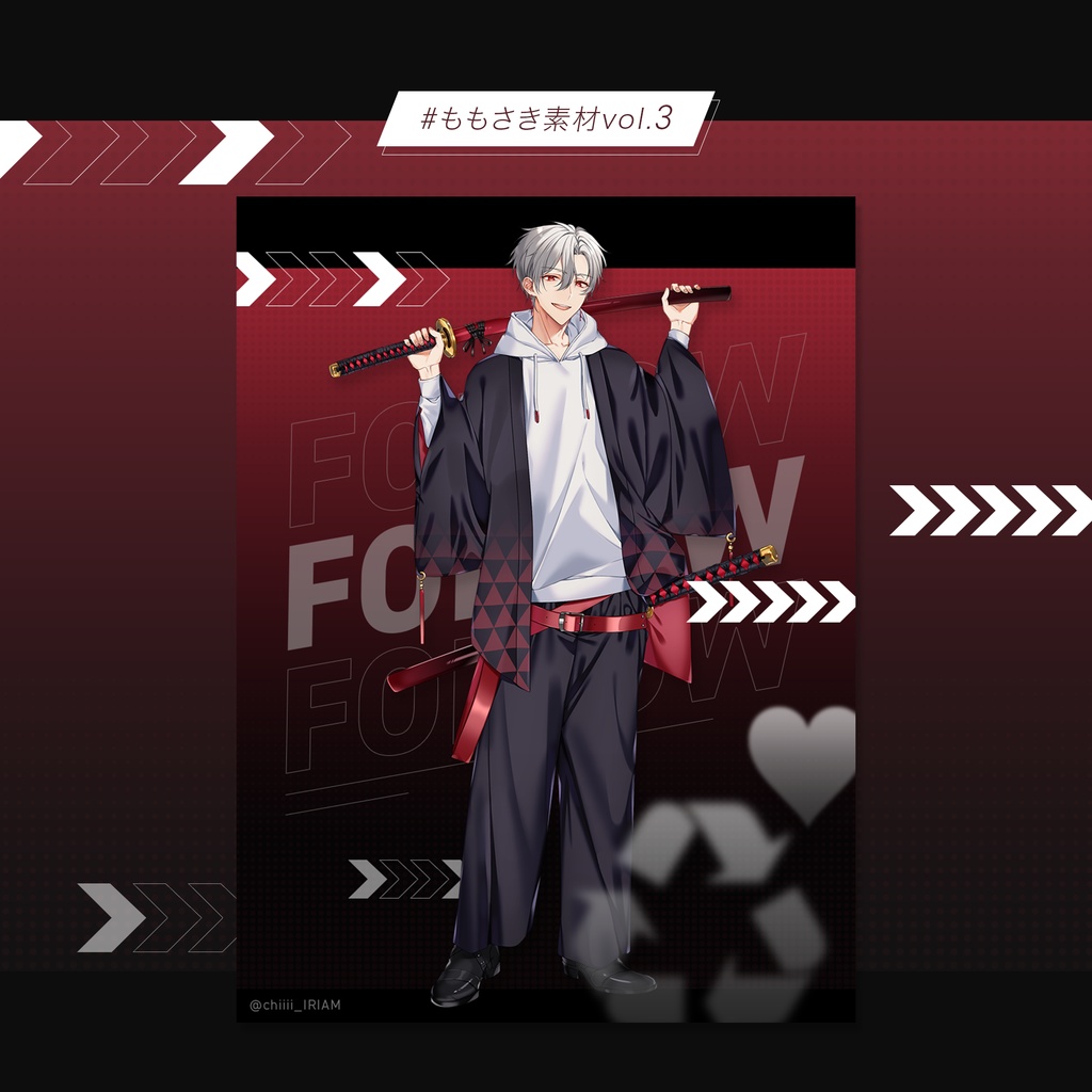 【無料】FOLLOW|ももさき素材vol.3