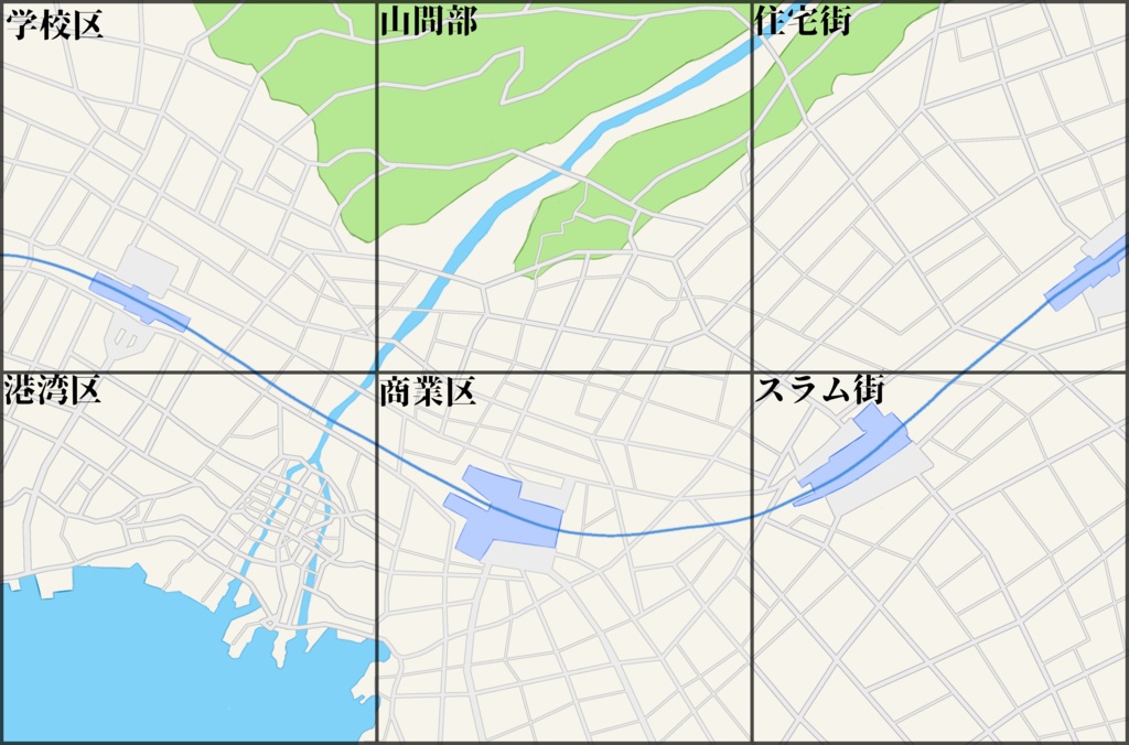 「ギャップおじさんTRPG」水比市非公式マップ