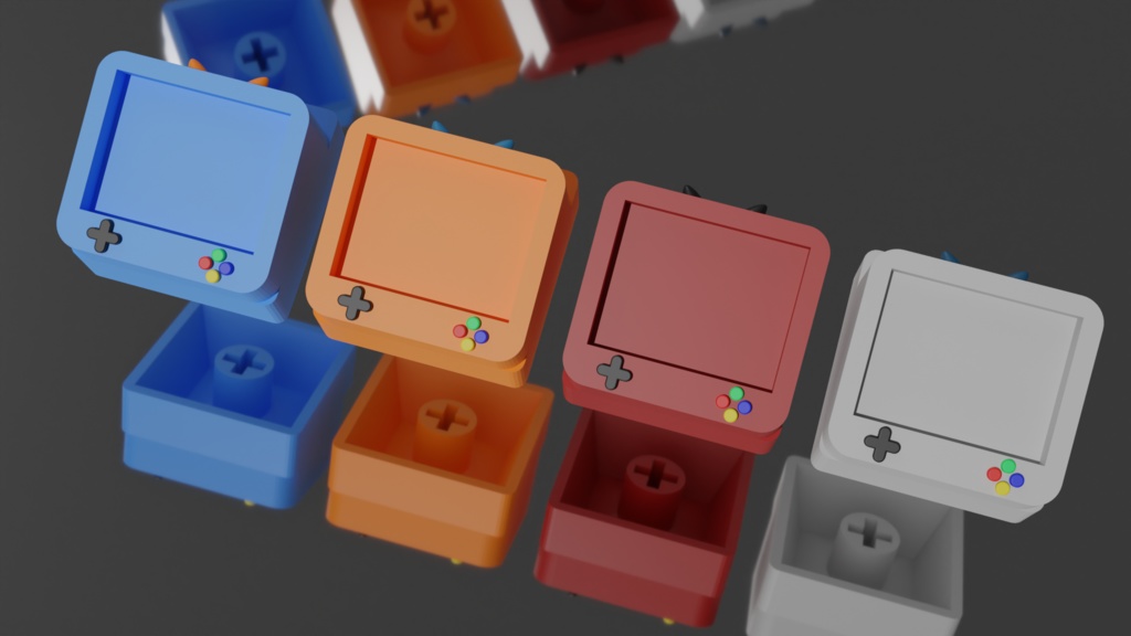 【Blender/STLデータ】推しを押すキーキャップ