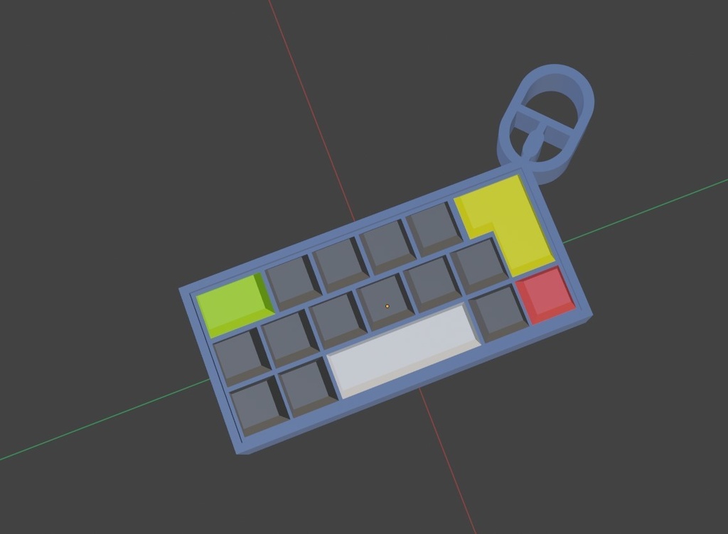 【Blender/STLデータ】キーボードキーホルダー