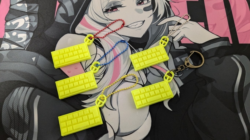 【Blender/STLデータ】キーボードキーホルダー