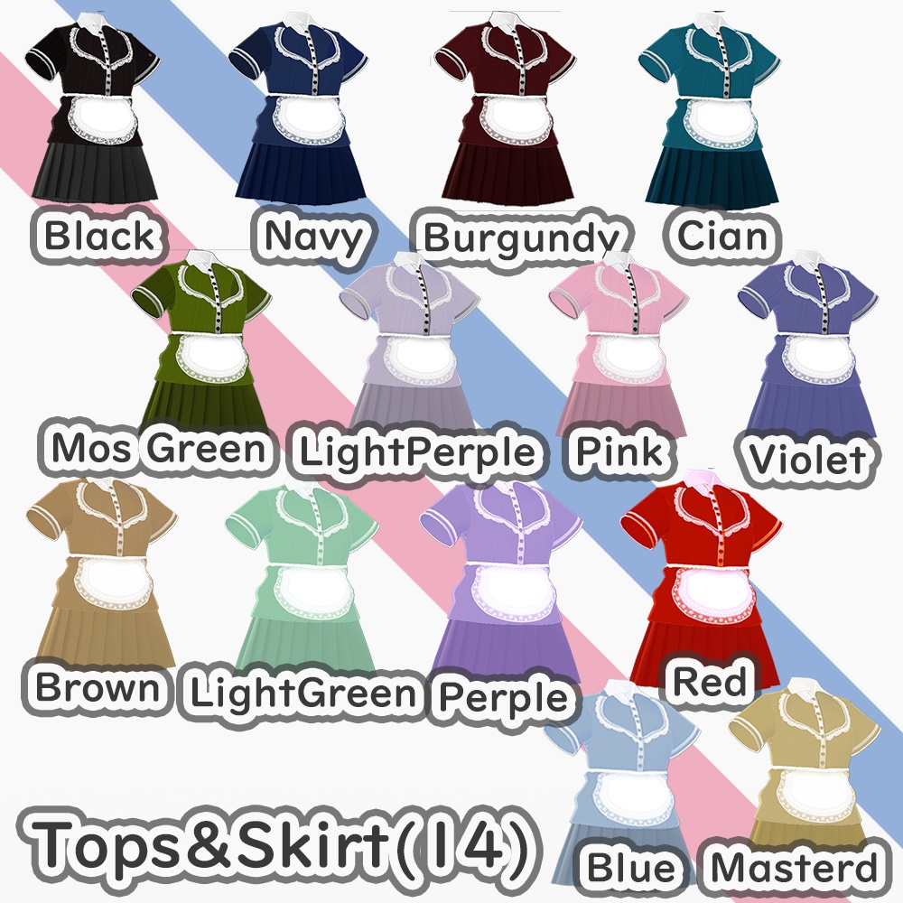 (β版)"VRoid" French Maid Costume // フレンチメイドコスチューム