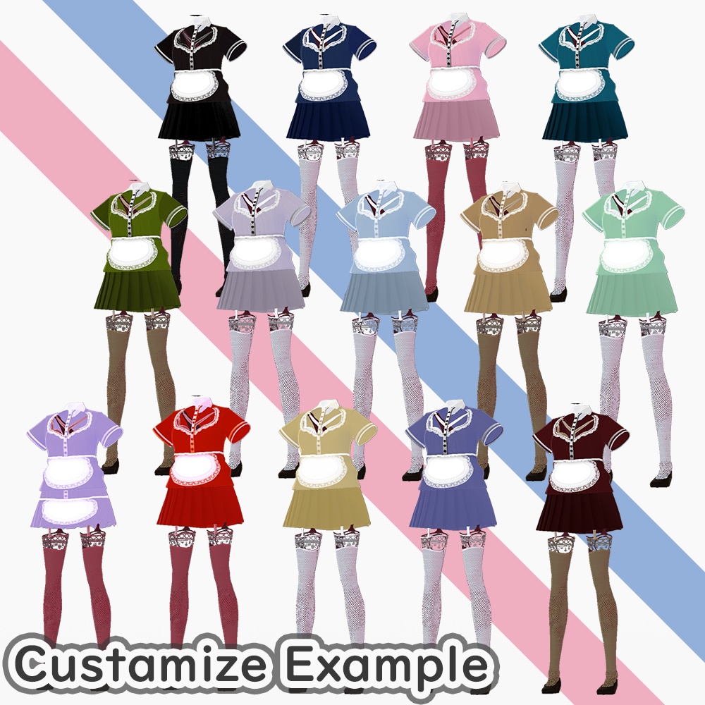 (β版)"VRoid" French Maid Costume // フレンチメイドコスチューム