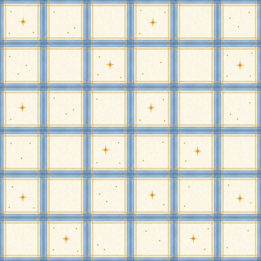 Blue Christmas Antique|青と金の水彩シームレスデジタルペーパー 6枚セット