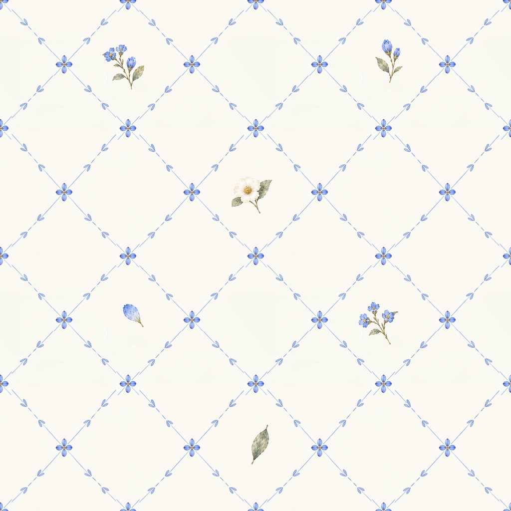 Blue Porcelain Garden|青花と白磁の水彩シームレスデジタルペーパー 6枚セット