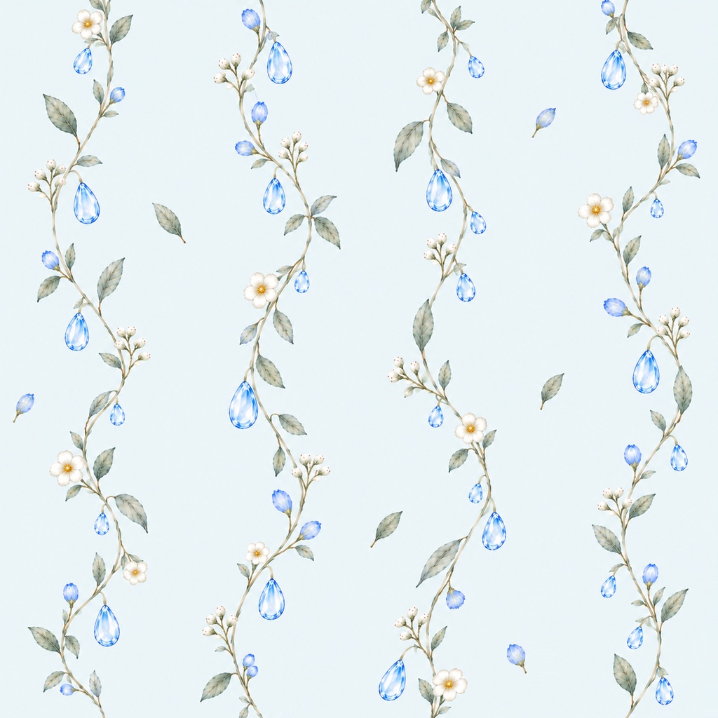 Blue Glass Collection|青いガラスと草花のデジタルペーパー 6枚セット