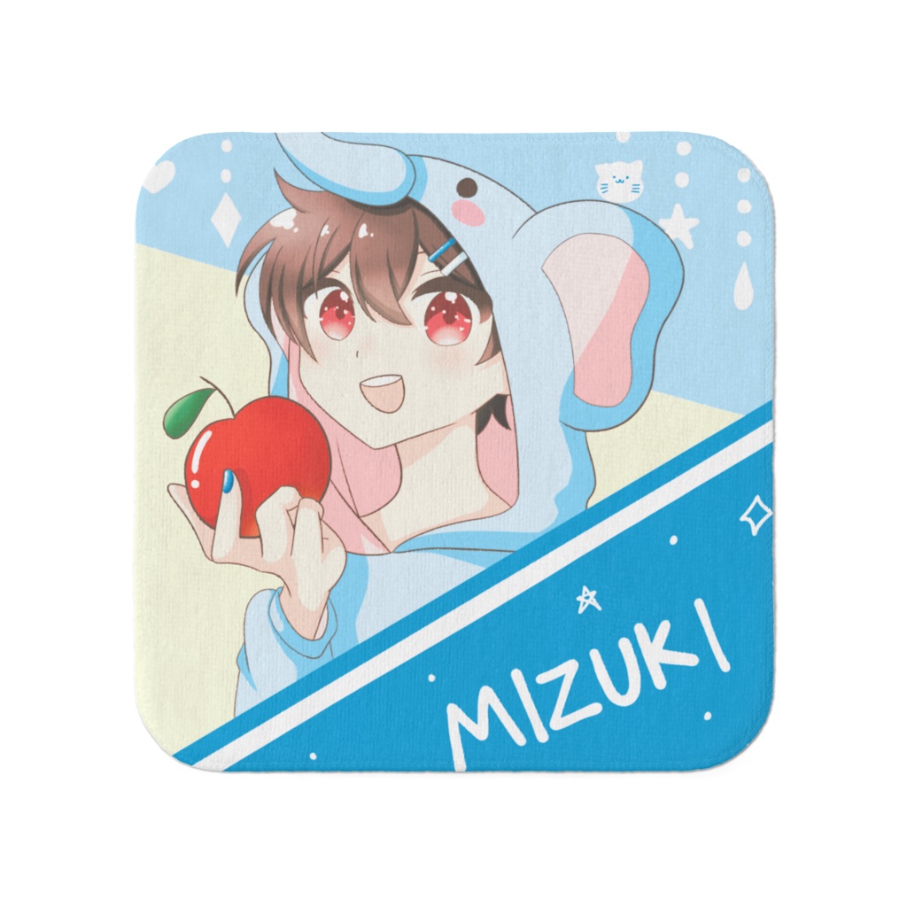 【夜猫みずき 1th Anniversary】限定フェイスタオル(青)