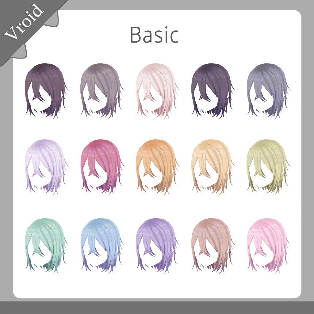 HT01 【VRoid】髪のテクスチャ / Hair Texture