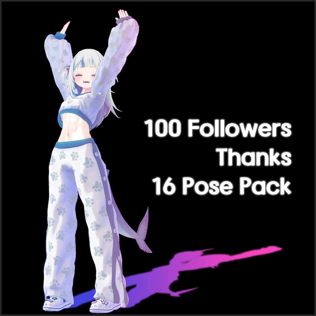 100 Followers Thanks Pose Pack - 16 Pose Pack