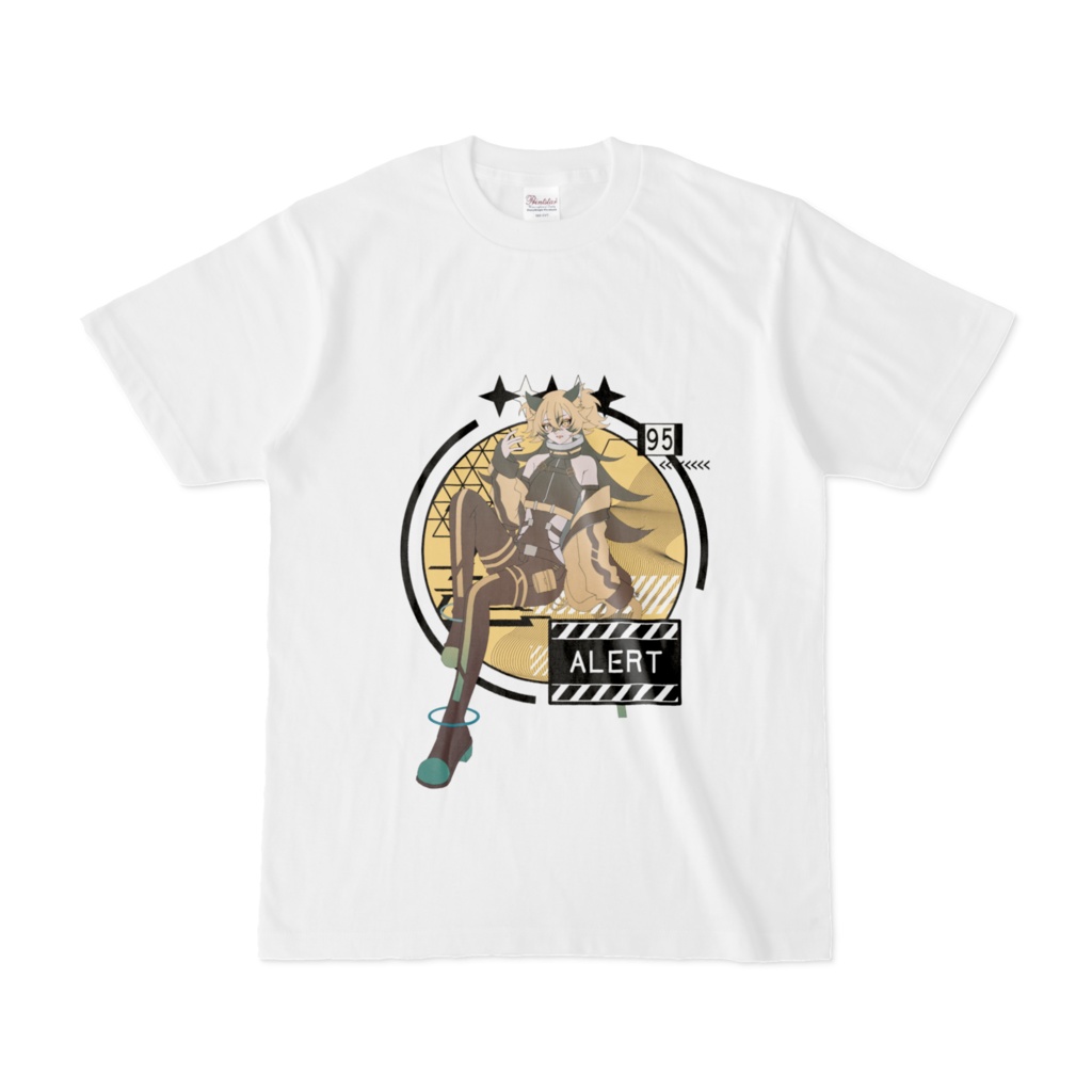 なかばちTシャツ　ホワイト